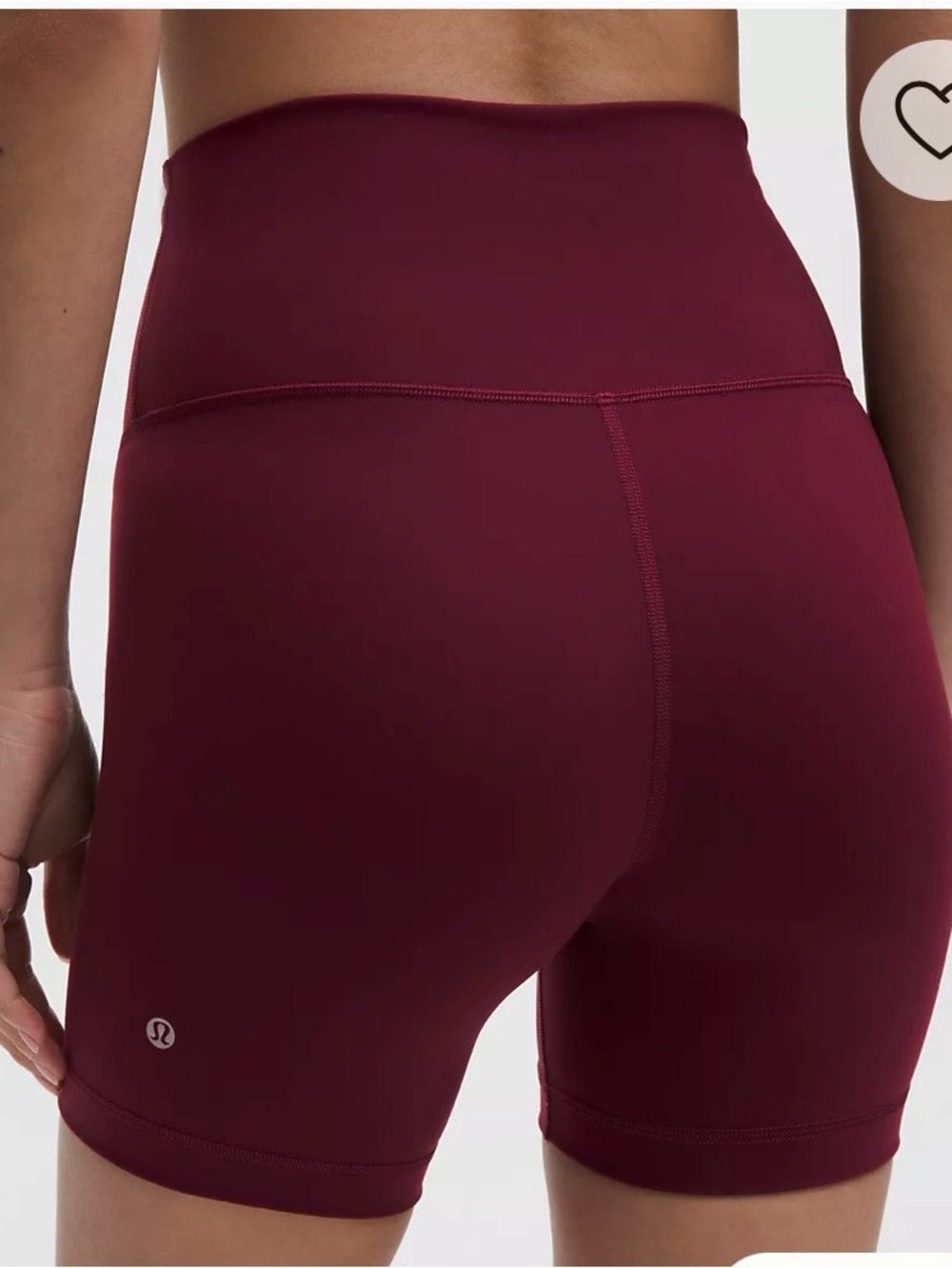 lululemon athletica Deep Burgundy High-Rise Bike Shorts